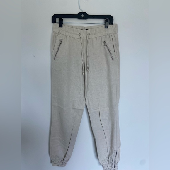 Baggie Fit Cream Pants - Picture 1 of 3